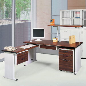 【 IS空間美學】BTHA160L主管桌(含上架/整組)(2023-B-180-1) 辦公桌/職員桌/辦公家具/電腦桌