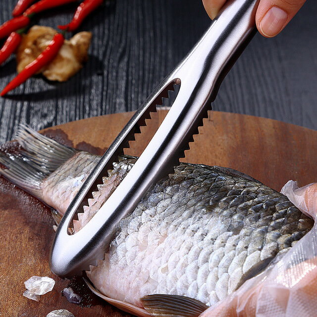 家用手動不銹鋼刮魚鱗刨殺魚器打磷器去魚鱗刷子神器剝魚做魚工具