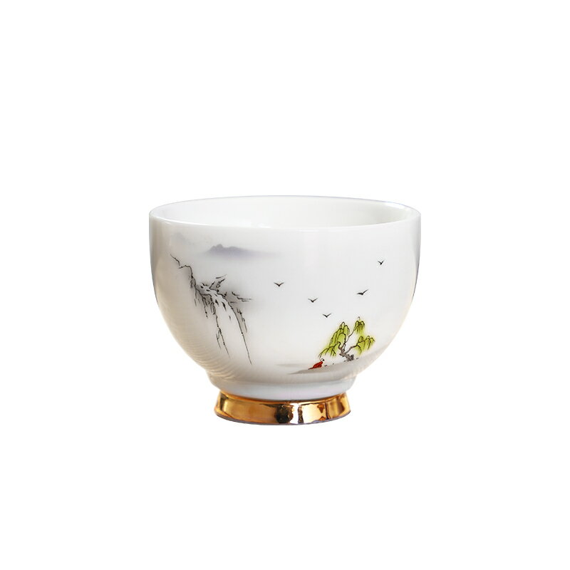 家用茶道茶杯陶瓷加厚耐高溫泡茶杯茶盞茶具配件小茶杯品茗杯套裝 1