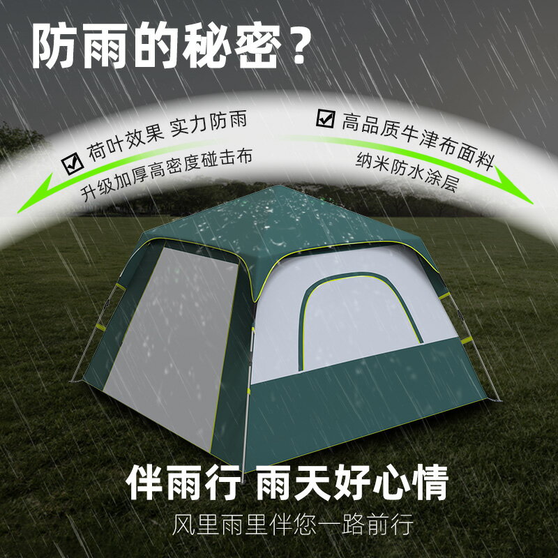 帳篷 戶外 野營 加厚 全自動 防暴雨 防曬 折疊 露營裝備 便攜式 自動速彈開