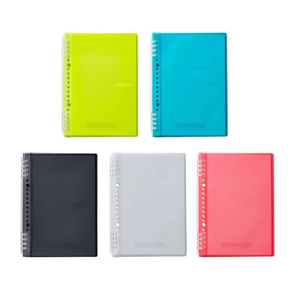 【史代新文具】KINGJIM CH9854T A5 霓虹雙扣環式筆記本/A5筆記本