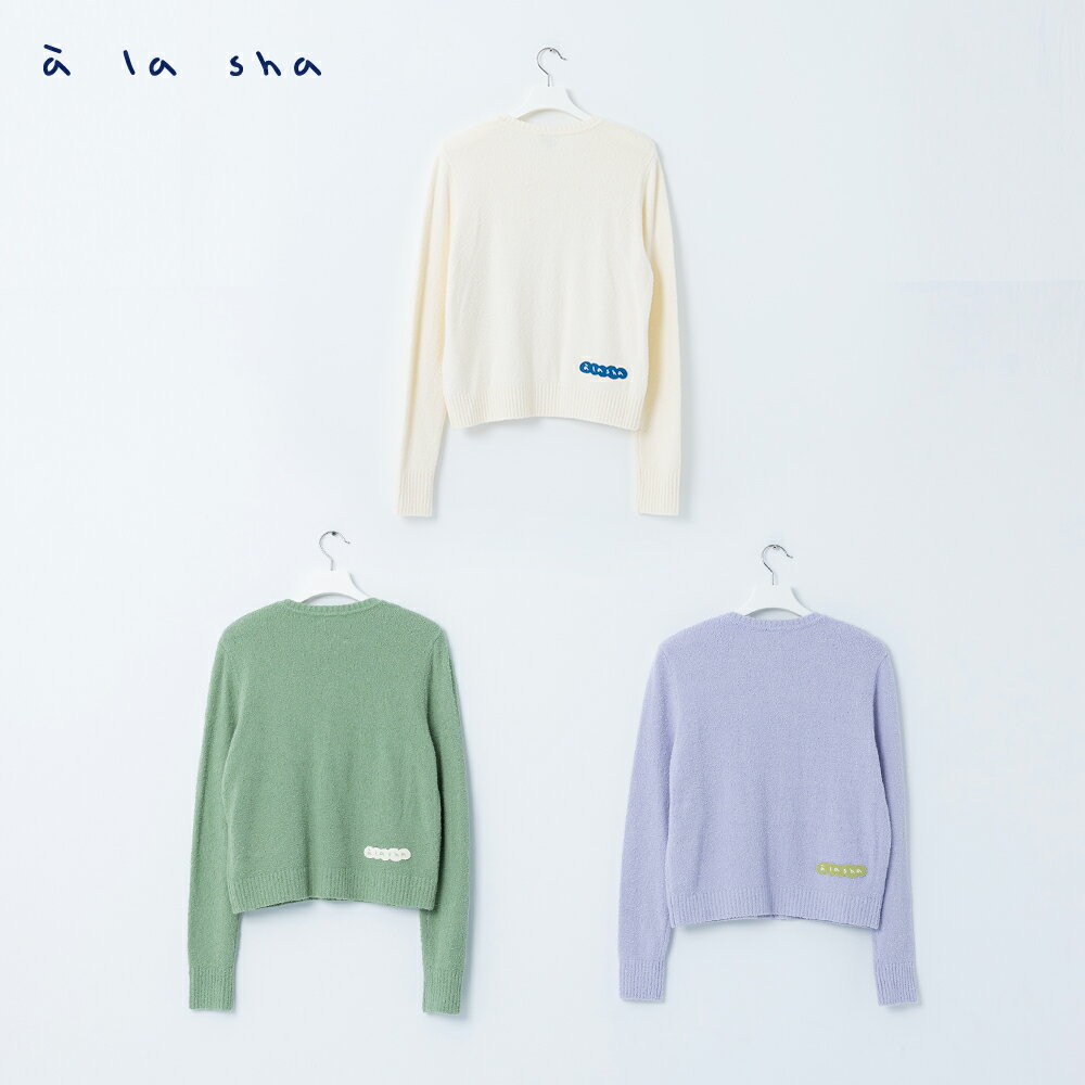 a la sha 大大小小糖果釦針織外套 4