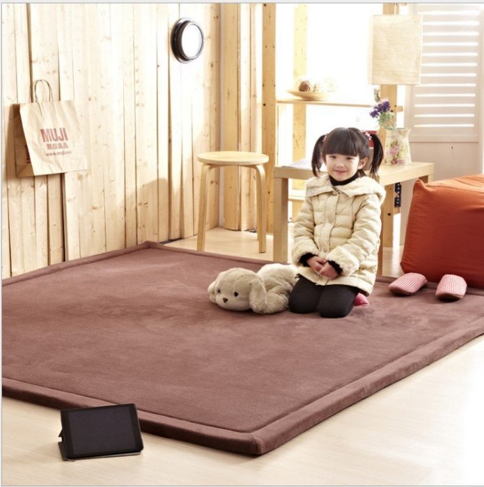 新款加厚 2.5cm 日本 130*190 CM 纖細超厚珊瑚絨地毯 地墊 爬行墊 遊戲墊 加厚地毯