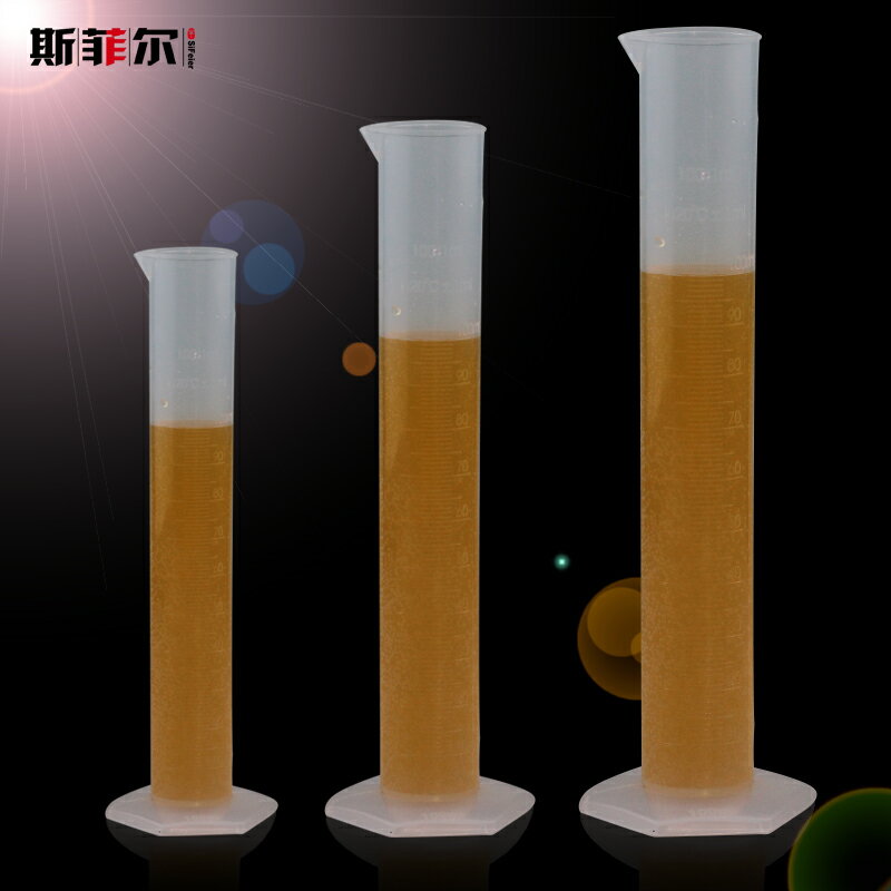 塑膠量筒 帶刻度 高透 加厚型 100/250/500ml 耐高溫 實驗耗材