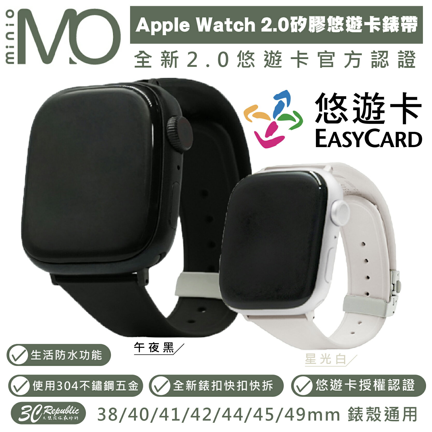 Minio 悠遊卡 第二代 錶帶 Apple Watch Ultra 2 38 40 41 42 44 45 49 mm【APP下單8%點數回饋】