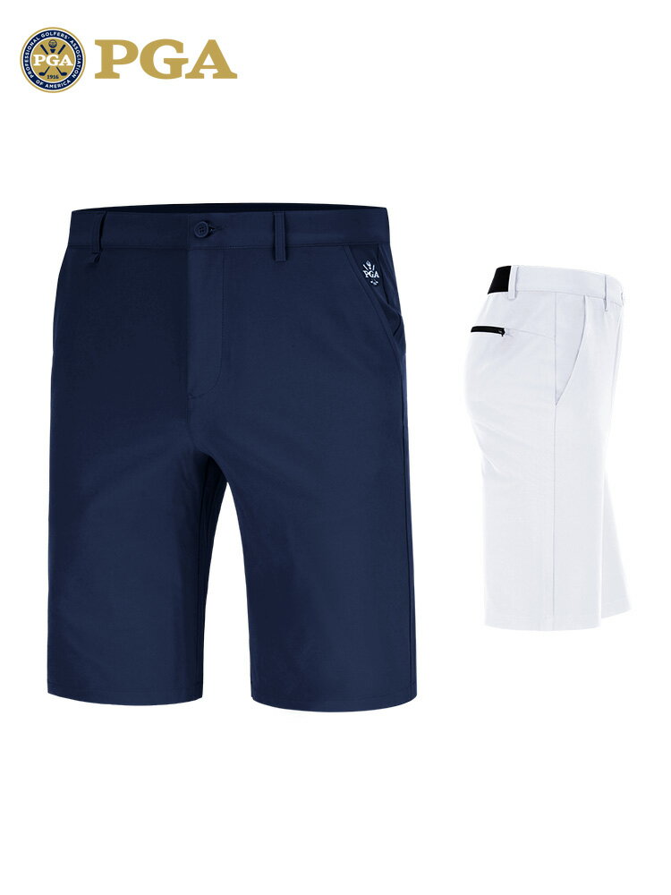 美國PGA 新品 高爾夫褲子 男士golf短褲 拉鏈口袋 透氣速干
