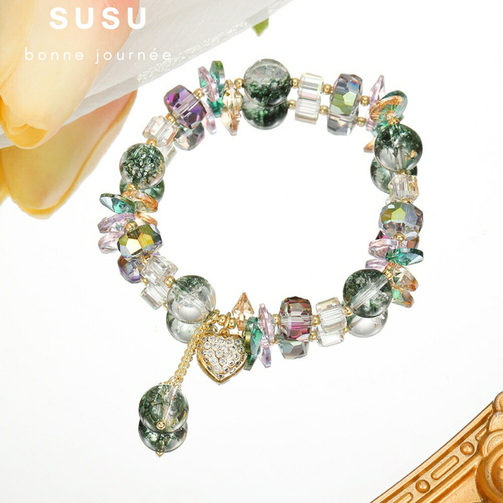 SU SU︱綠野仙蹤水晶手鍊❤️綠幽靈 事業運 招財 轉運 能量 防小人 水晶手鍊 正財運