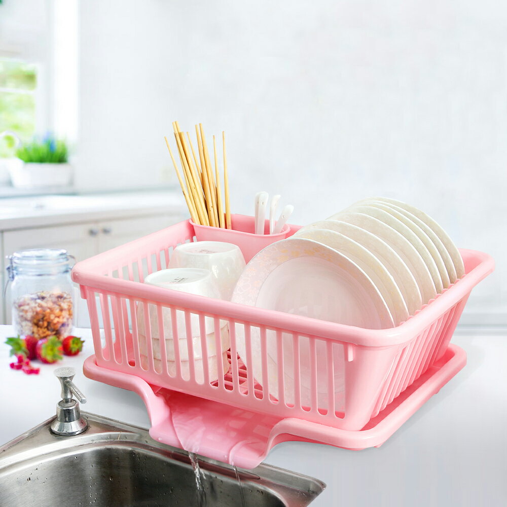 廚房放碗架 塑料單層瀝水滴水碗碟架碗筷收納置物架收納盒收納籃