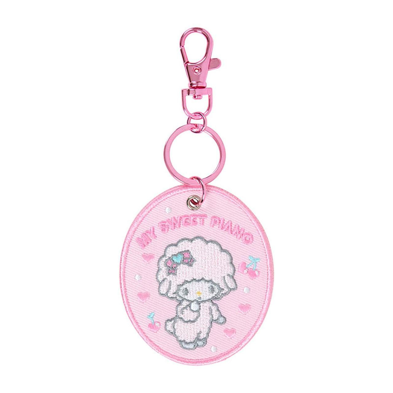 【震撼精品百貨】My Melody 美樂蒂~日本SANRIO三麗鷗 Piano彼安諾刺繡布鑰匙圈-2025角色大賞*48620