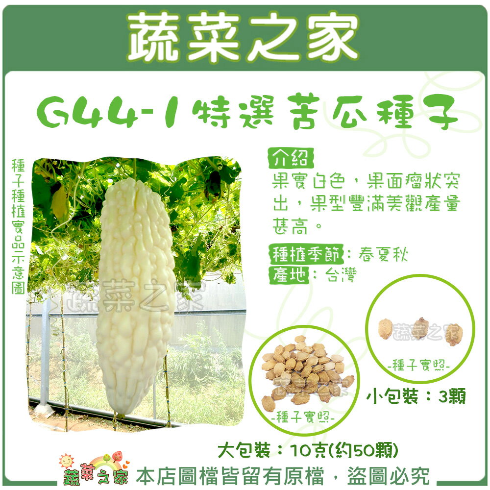 【蔬菜之家】G44-1特選苦瓜種子(白皮粗米)(共2種規格可選)