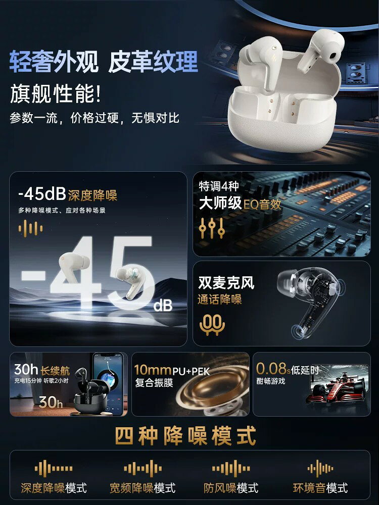漫步者FitBuds Pro真運動遊戲入耳式TWS耳機主動降噪