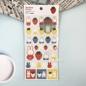 日本進口 正版 米菲兔 米飛兔 草莓系列 透明感 貼紙｜小鶴日貨