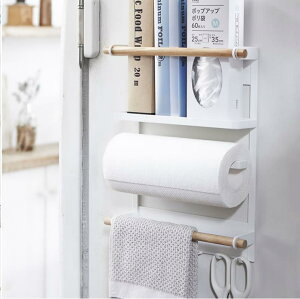 冰箱掛架簡約鐵藝磁鐵卷紙巾保鮮袋儲物廚房收納側壁置物架