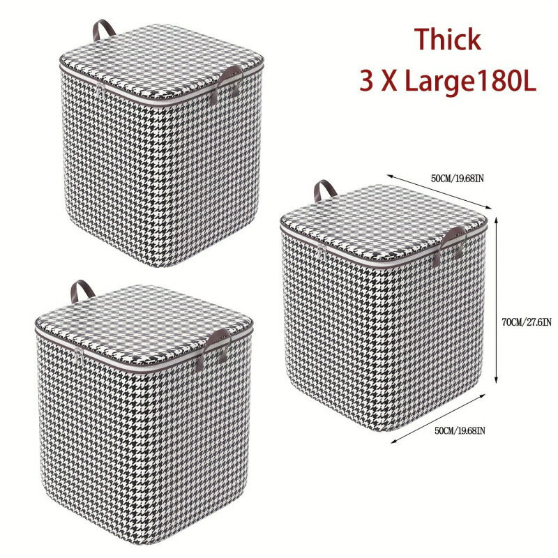 3 Pack 180L Large Capacity Boxes Organizer Portable收納盒