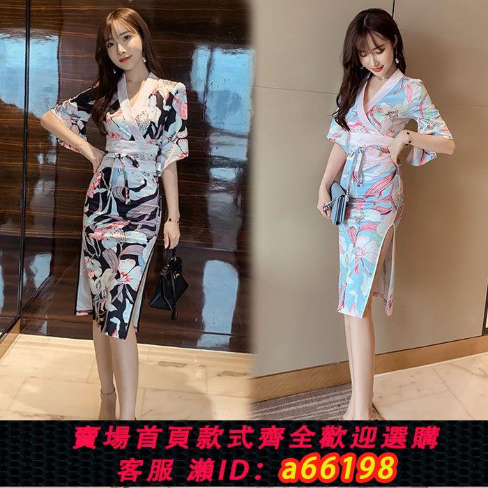 【臺灣公司 可開發票】夏季新款日系少女裝2024復古收腰顯瘦氣質改良版和服日式連衣裙潮