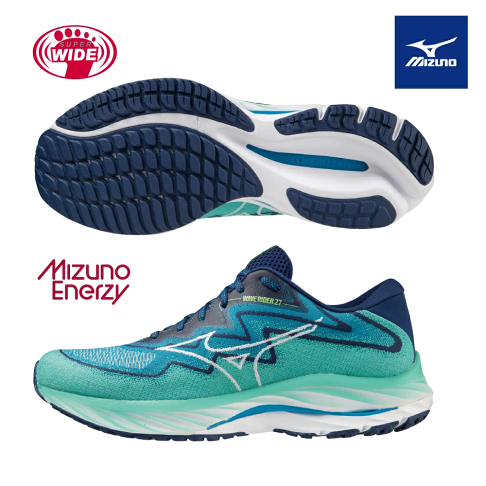 美津濃 MIZUNO WAVE RIDER 27 一般型 超寬楦 男款 慢跑鞋 J1GC237601 1
