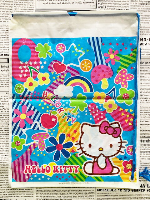 【震撼精品百貨】Hello Kitty 凱蒂貓 HELLO KITTY日本SANRIO三麗鷗KITTY縮口袋/購物袋-繽紛水果*92086 震撼日式精品百貨