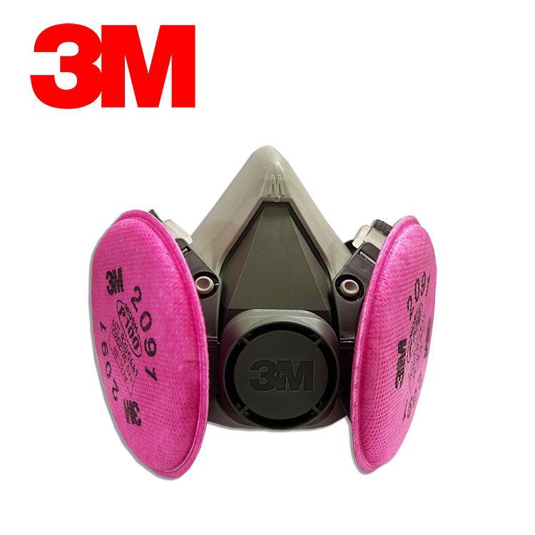 3M 6200 + 2091 P100防毒面具 三件組 防毒面罩 防毒口罩 (含過濾棉2個) 台灣3M公司貨