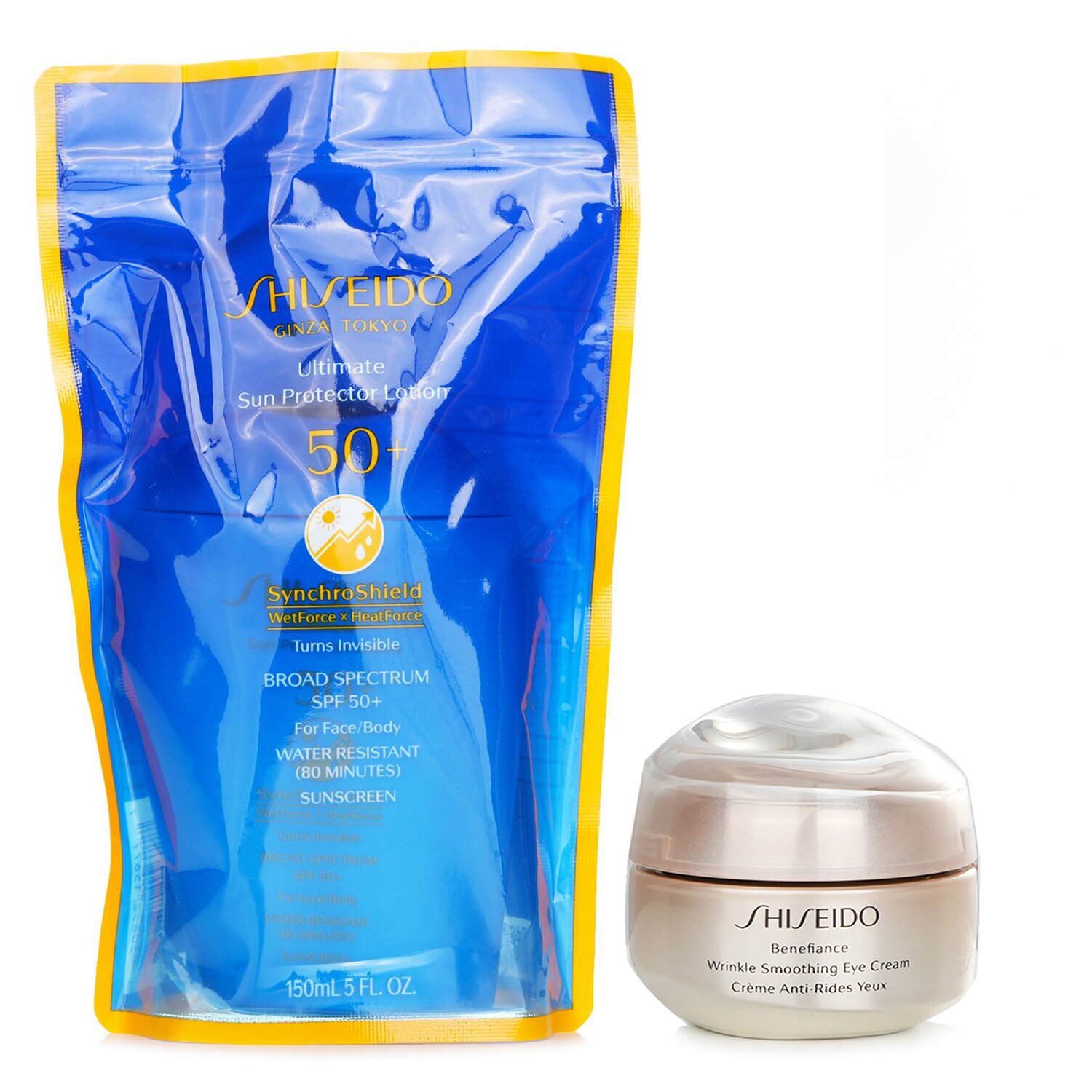 資生堂 Shiseido Ultimate Sun Protector 防曬乳液 SPF50 -150ml + 深層滋養抗皺眼霜 15ml