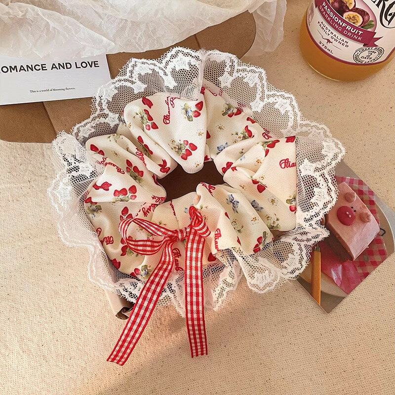 【台灣現貨】時尚配件 髮飾 髮夾 鯊魚夾 大嘴夾 邊夾  法式復古大腸髮圈女高階感緞面韓系皮筋發繩森系頭繩髮飾大號頭飾 9