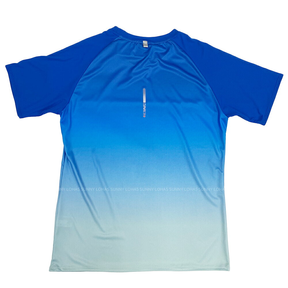 2月特價 MIZUNO 美津濃 路跑 短袖T恤 上衣 運動上衣 J2TA100722 藍 [陽光樂活] (C1)