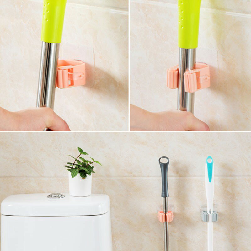 免打孔拖把架【A007】台灣出貨 居家  免鑽孔拖把架 掃把架 吸盤架 浴室收納 浴室架 掛架 拖把夾 無痕掛架 5