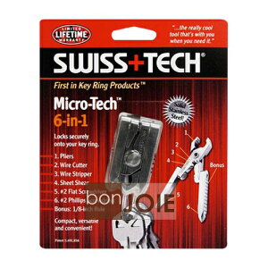 ::bonJOIE:: 美國進口 Swiss+Tech 6 合 1 Micro-Tech 多功能隨身迷你工具組 6-in-1 鑰匙圈 工具鉗 螺絲起子 鉗子 Swiss Tech Micro Tech