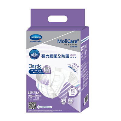 安加適 彈力腰圍全防護紙尿褲 夜安型 M號 (5片/12包/箱)【杏一】