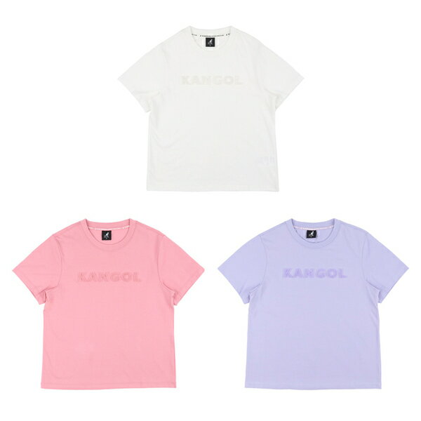 【滿千折百】KANGOL 短T 白 粉 紫 立體LOGO 袋鼠 短袖 上衣 女 64221001-