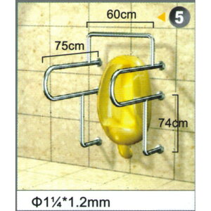 不銹鋼安全扶手-5 (1.2＂*1.2mm)75cm*60cm*74cm扶手欄杆 衛浴設備 運費另問