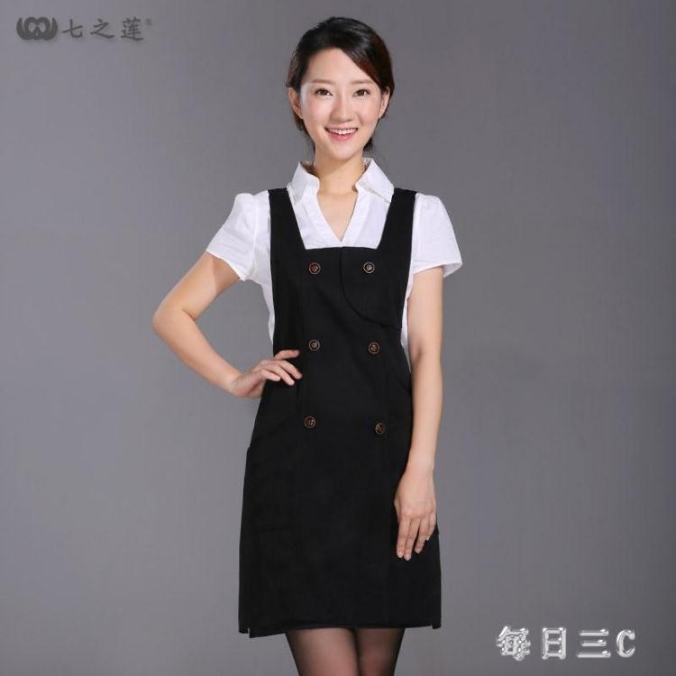 簡約餐廳廚房圍裙韓版時尚布公主歐式工作服圍裙 zm4477