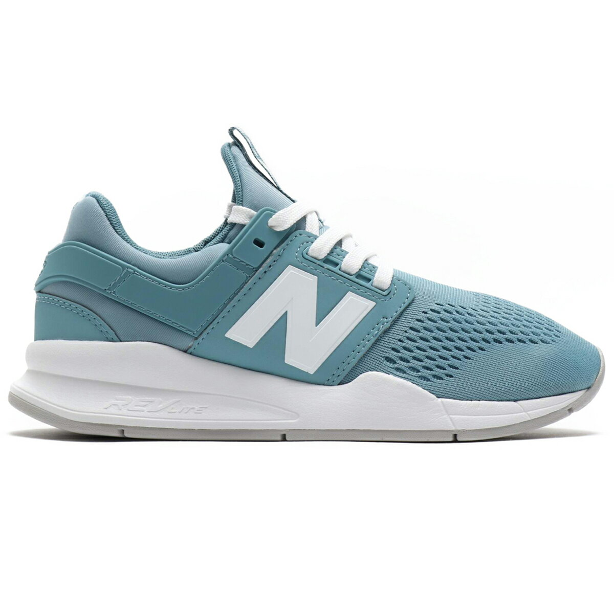 NEW BALANCE 247 女鞋 慢跑 休閒 復古 襪套 網布 透氣 粉藍【運動世界】WS247UF