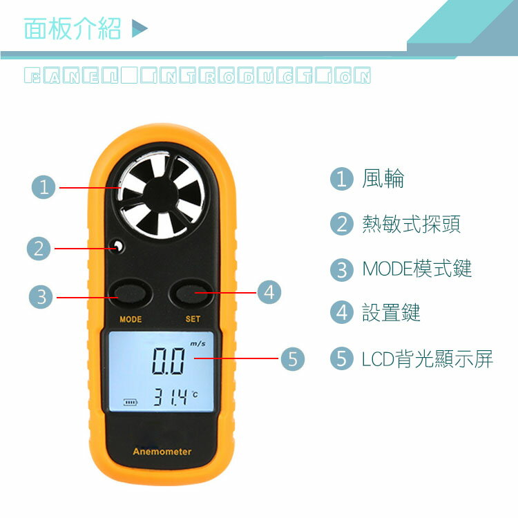 口袋型 測風速計 HANLIN-FGM816 液晶顯示 風力計 風速儀 溫度計 溫度儀 風溫 風速測試器 風量儀