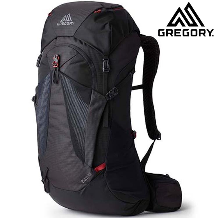 Gregory Zulu 45 男款 登山背包/登山包 45升 145292 (附背包套) 火山黑 0662R