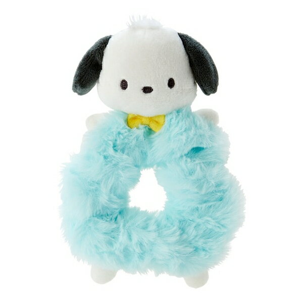 【震撼精品百貨】Pochacco 帕帢狗~日本三麗鷗Sanrio 帕恰狗絨毛玩偶大腸圈 髮圈 髮束-淺藍*46929