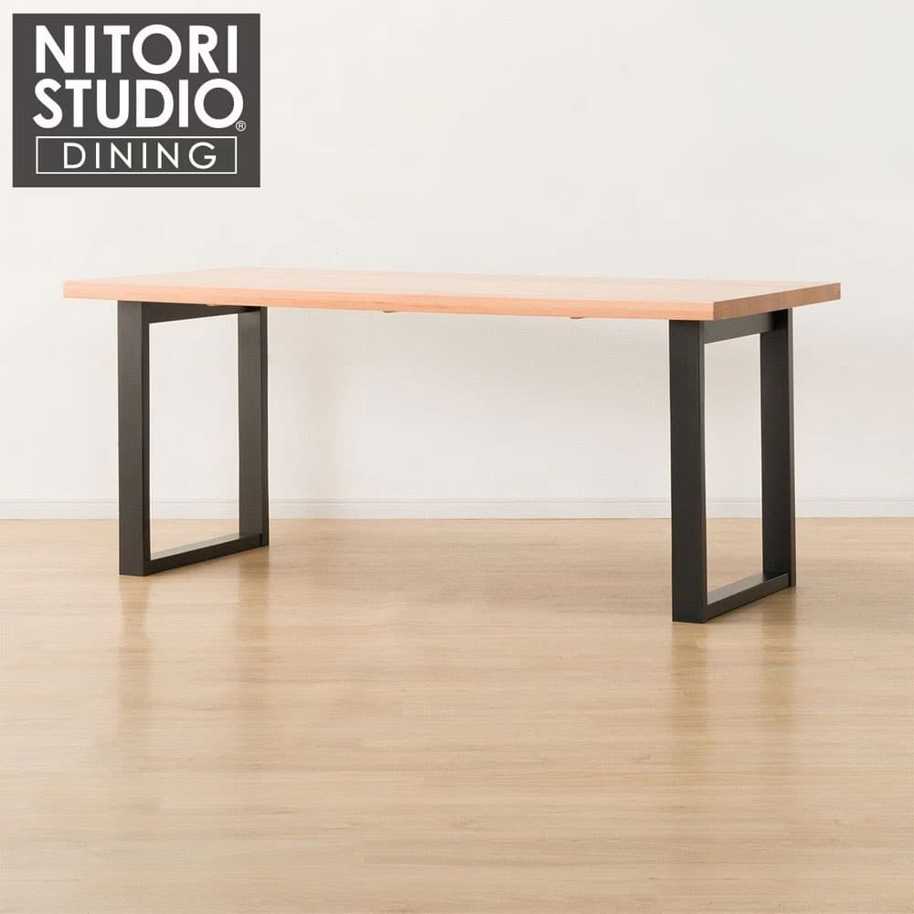 ◎實木餐桌 N COLLECTION T-06U 165 NA/BK 櫸木 NITORI宜得利家居