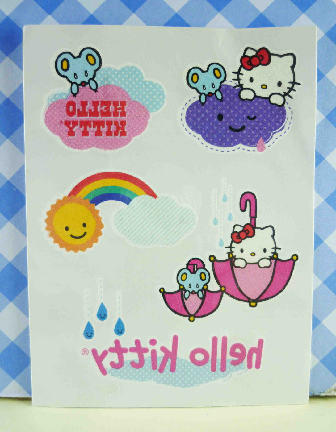 【震撼精品百貨】Hello Kitty 凱蒂貓 KITTY貼紙-紋身貼紙-雨傘 震撼日式精品百貨