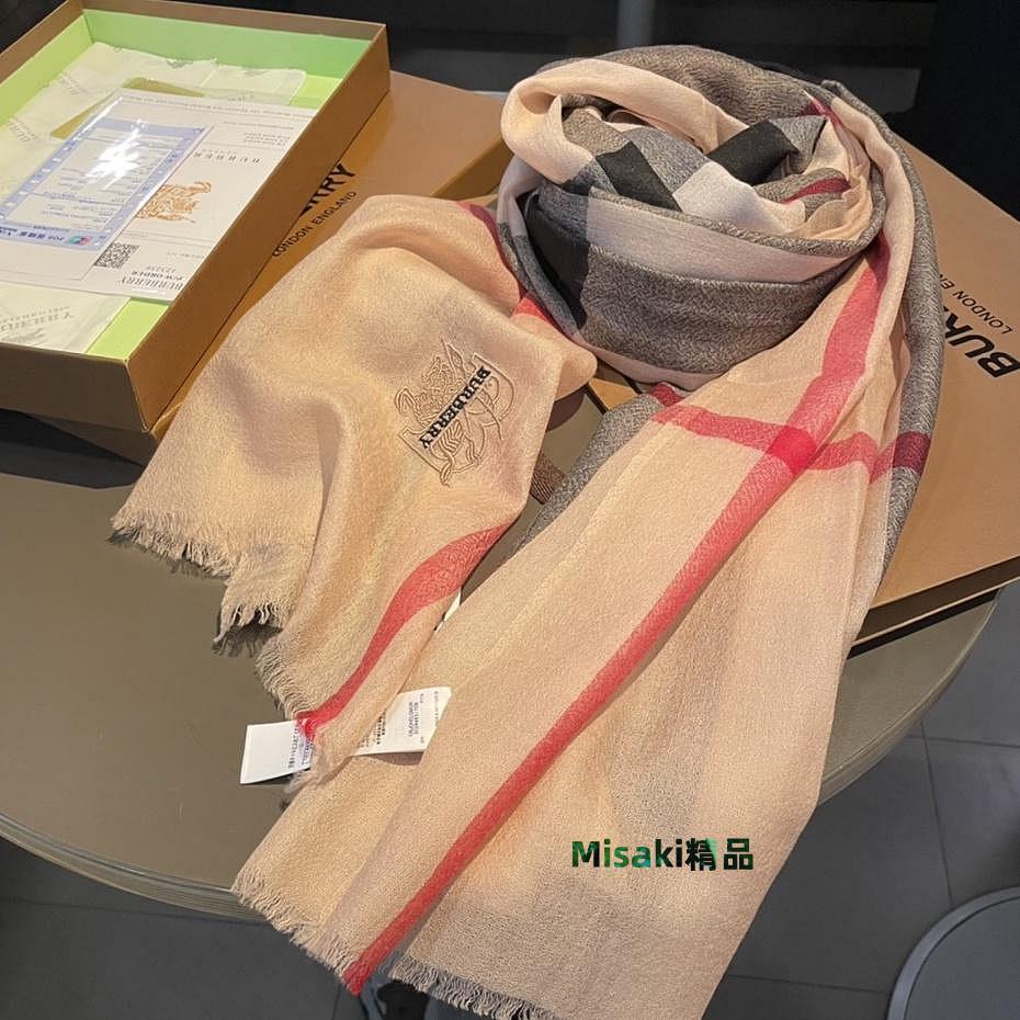 直購#100%羊絨圍巾 女圍巾 圍巾披肩 圍脖 披巾 格子薄圍巾 格紋披肩 批肩 高質感奢華圍巾 禮服披肩 撞色圍巾 空調外搭-Misaki精品