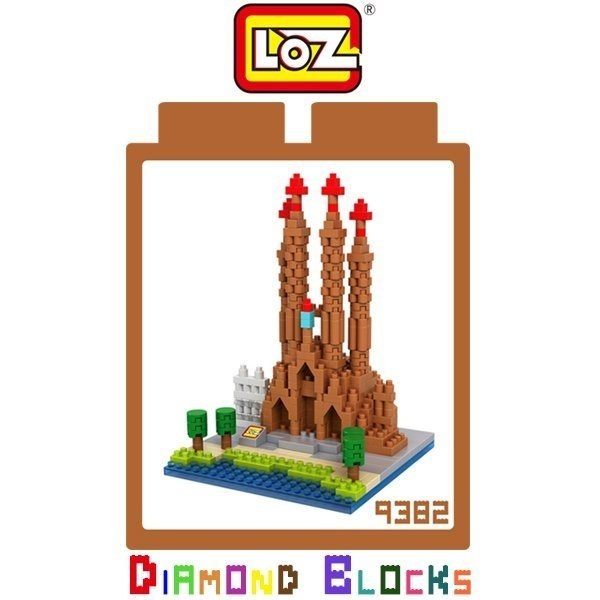 【東洋商行】LOZ 迷你鑽石小積木 西班牙 聖家堂 樂高式 益智玩具 組合玩具 原廠正版 世界建築系列