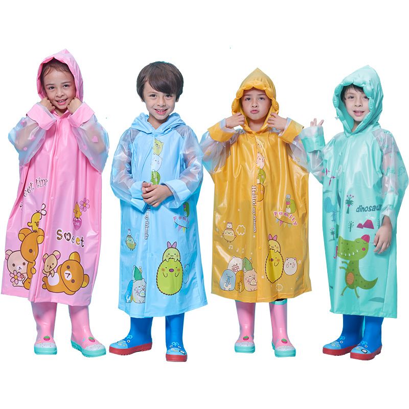 【優選百貨】兒童加厚雨衣帶書包位男女寶寶小孩幼兒園中大童小學生雨披防雨水
