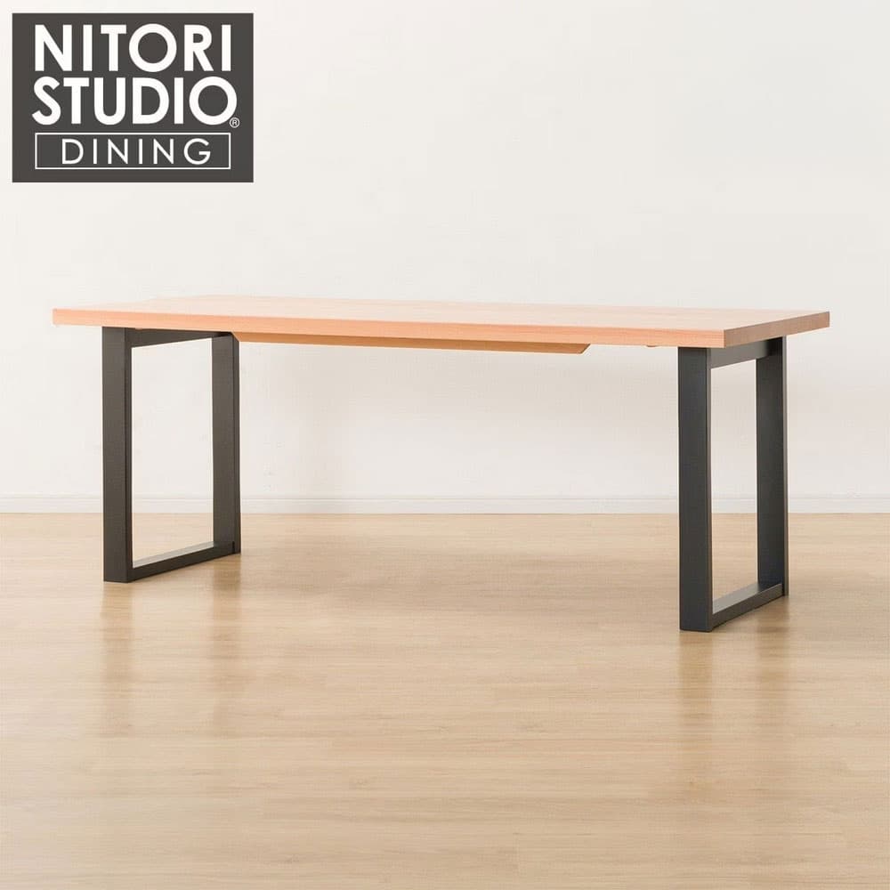 ◎實木餐桌 N COLLECTION T-06U 180 NA/BK 櫸木 NITORI宜得利家居