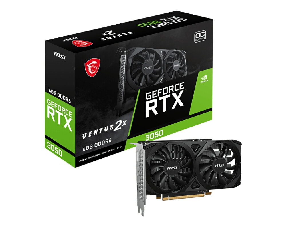MSI 微星 RTX 3050 VENTUS 2X E 6G OC 顯示卡 顯卡