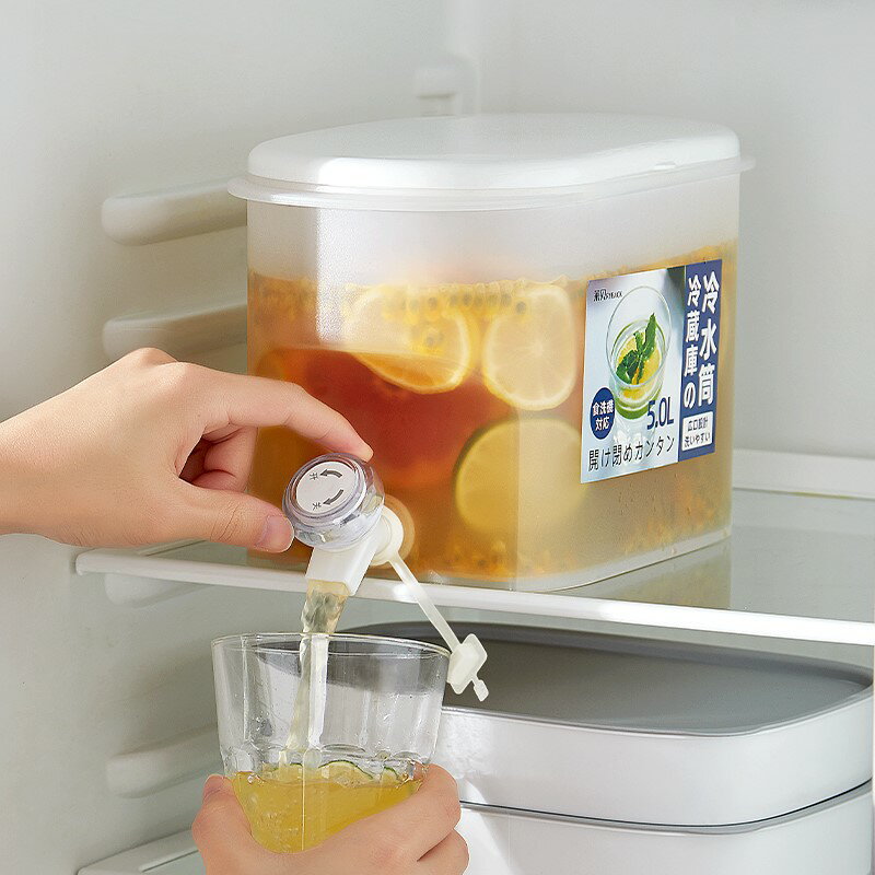 玻璃冷水壺可放冰箱極簡茶壺泡水果茶可愛自帶水龍頭泡酒桶