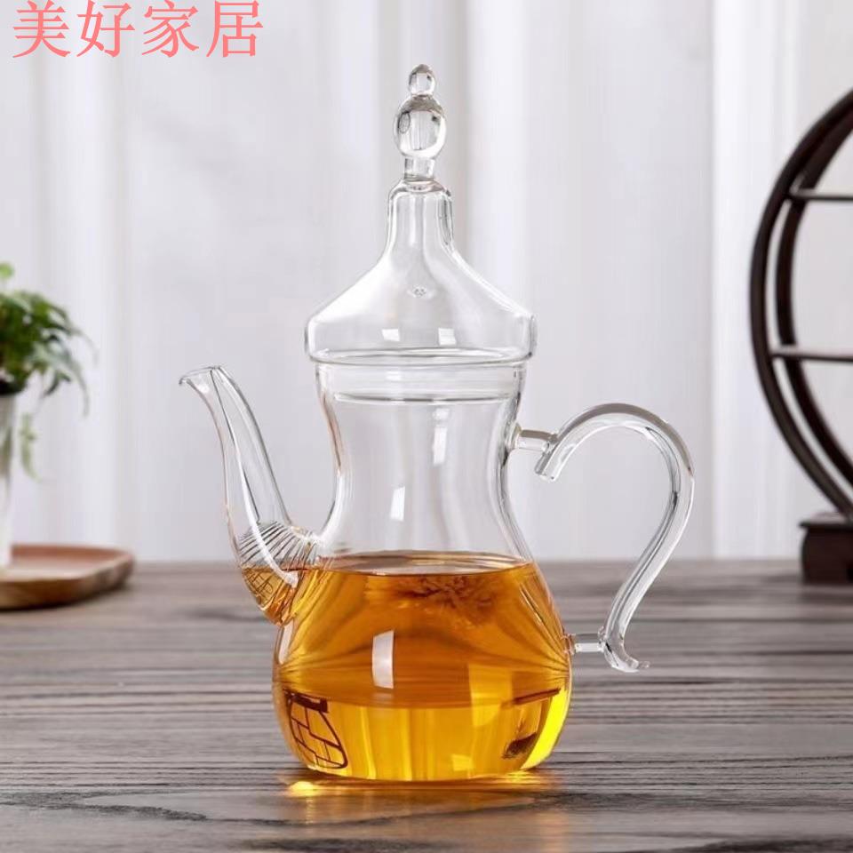【良品舎】全館免運 開發票 保售後 茶壺 茶具 玻璃壺 開水壺 阿拉伯玻璃壺咖啡壺 耐高溫透明玻璃壺 高硼矽煮茶壺花茶壺