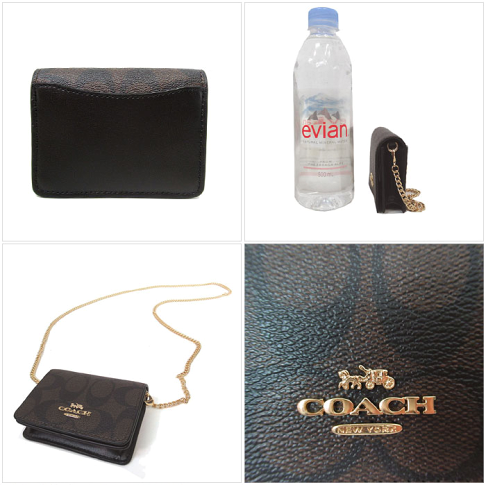 COACH 迷你小廢包 名片夾 卡片包 防刮PVC皮革 零錢包 側背包 斜背包 6650 深咖啡色(現貨)▶指定Outlet商品5折起☆現貨【送禮首選★APP下單點數4倍送】 3