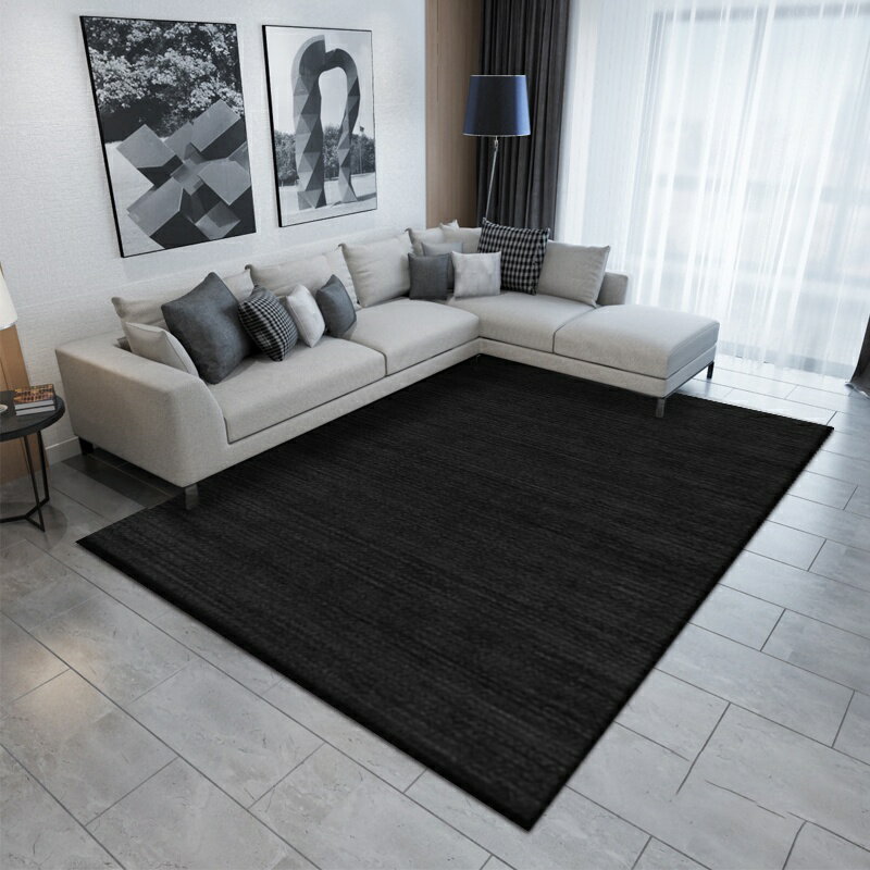 素黑色地毯 純黑色地毯 漸變黑地毯 漸變灰地毯 客廳大體壇 臥室床邊毯 極簡風地毯 支持客製化地毯