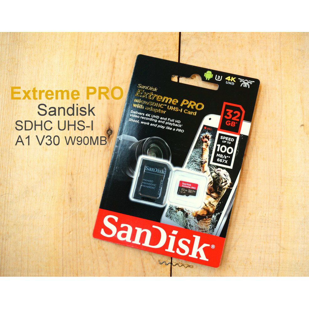 SanDisk Extreme Pro Micro 32G【U3 R100 W90】公司貨 4K 記憶卡【中壢NOVA-水世界】【APP下單4%點數回饋】
