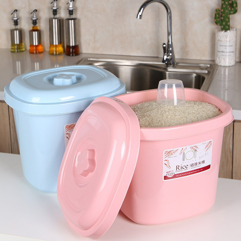 裝米桶家用20斤米箱儲米罐面粉桶米面收納箱密封防蟲防潮米盒子10