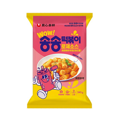 《 Chara 微百貨 》 韓國 農心 泰耕 洞洞 辣炒 年糕 340g 甜辣味 / 粉紅醬 團購 批發 2