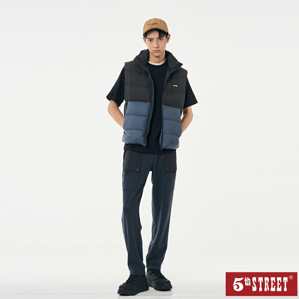 男裝 長褲 運動褲 多口袋 錐形褲 針織褲 藍 (961157) 【5th STREET】【APP下單享4%回饋】